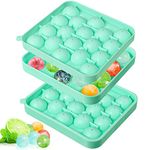 Webake Mini Sphere Ice Cube Mould Silicone Round Ice Cube Trays 2 Pcs 2.8 cm Small Ball Ice Cube Maker Moulds Circle Ice Cube Moulds for Cocktail Whiskey Tea Coffee