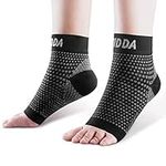 AVIDDA Plantar Fasciitis Socks with Heels Arch Supports, Compression Sleeves Ideal for Arthritis Pain Relief and Suitable for Sports, Ankle Supports for Men and Women Black-1-S