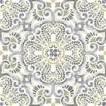 WallPops FP2947 Antico Peel & Stick Floor Tiles, Multi-Colour, 12 x 12 inches