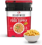 READYWISE - Emergency Food Supply, 124 Servings, 1 Bucket, Freeze-Dried, MRE, Pre-made, Survival and Adventure Essentials for Camping, Hiking & Emergencies, Individually Packaged, 25-Year Shelf Life