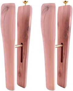 FootFitter Cedar Boot Shaft Shapers, USA Grown Wood Boot Trees for Men & Women, Brown, One Size