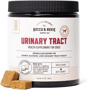 Rocco and Roxie Dog UTI Treatment, Cranberry Supplement for Dogs, Bladder Control, Urinary Tract Support with D-Mannose and Tart Cherry, Incontinence Health Supplements, Dog Treat Soft Chews 90 ct