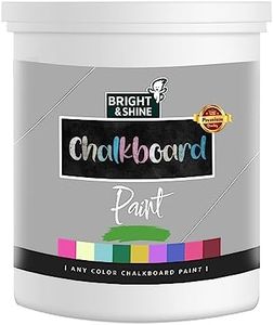 Bright & Shine Chalkboard Paint I 1 Litre Matt Finish I Water Base Paint For Walls, Magnetic Walls, Wooden, Metal & Boards (Green, 1)