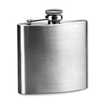 Hip Flasks for Men, 6oz Hip Flasks for Women, Leak Proof Alcohol Flask Classic Flagon Gift Presented in Box for Liquor Climbing Barbecue Bar Party Drinker(Silver)