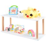 WonderVed Premium Montessori Open Low Shelf - Safe and Stylish Kids Toy Shelf, Solid Wood Montessori Play Shelf for Nursery and Playroom