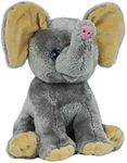 BEAREGARDS.COM Personal Recordable Talking Teddy Bear / Baby Heartbeat 8" Elephant with 20 sec Digital Recorder