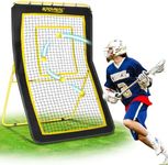 Lacrosse Rebounder - 5-Angle Adjustable Backyard Sports Net for Lacrosse, Soccer & Baseball - 4x7ft Volleyball Rebounder Net, Lacrosse Rebound for Backyard with Target Strip, Solo Drills