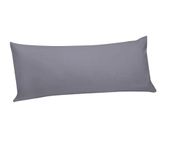 AIMANE® Long Bolster Pillowcase Cover - Body Pillow Neck Support - Orthopaedic Bolster Pillowcase Cover Nursing Pregnancy Support Long Pillowcases (Double 4.6FT, Grey)