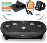 LifePro Rumblex Plus 4D Vibration Plate Exercise Machine-Triple Motor Oscillation, Linear, Pulsation + 3D/4D Motion Vibration Platform,Whole Body Vibration Machine for Weight Loss&Shaping(Black)