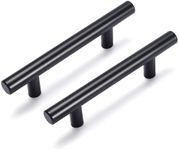 Bolt Dropper Kitchen Cabinet Door Handles - Euro Style Cabinet Pulls Matte Black - Stainless Steel Kitchen Cabinet Hardware -Modern Style, Kitchen Cupboard, Dresser Door Handles