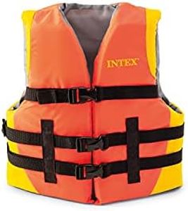 Intex Youth Life Vest, USCG Approved, for Youth Weighing 50-90lbs, Orange (69680EP)