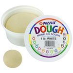 Hygloss Products Play Dough, Safe & Non-Toxic Modelling Dough for Arts & Crafts, Learn & Play, Unscented, 1lb. White