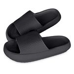 Pillow Slides Slippers for Women Men Cloud Cushion Slides Slipper Cloud Ultra-Soft Slippers EVA Non-Slip Open Toe Cushion Slide Sandales Unisex Shower Bath Pool Summer Flip Flops for Indoor Outdoor