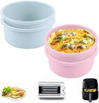 Bigking Silicone Egg Bites Mold, 4-Piece Silicone Muffin Tray, Non Stick Pan, Bpa Free, 4 Inches Baking Tray, For Making Mini Cupcakes, Muffins, Mini Pancakes, Air Fryer Accessories