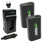 Wasabi Power Battery (2-Pack) and Charger for Panasonic DMW-BLJ31 and Panasonic Lumix DC-S1, DC-S1H, DC-S1R, LUMIX S Series Mirrorless Cameras