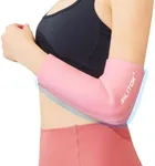 BILITOK Elbow Ice Pack for Tendonitis and Tennis Elbow, Reusable Cold Compression Ice Pack Wrap Sleeve for Injuries, Calf Compression Sleeve for Pain Relief, Arthritis, Swelling, Golfers Arm (S Pink)