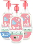 DREFT Bottle and Dish Soap | Made to Clean Baby Bottles, Sippy Cups, Pacifiers, Breast Pumps, & More | Gently Removes Milk Film & Odors | Plant Based, Fragrance Free Dish Soap | 18 Fl Oz (Pack of 3)