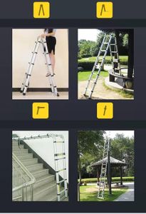 12.5FT Telescoping Aluminum Ladder – Lightweight Extendable Step Ladder