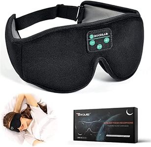 Boodlab Máscara de sueño con auriculares Bluetooth, máscara de sueño Bluetooth 3D con altavoces ultra delgados, auricular de sueño lavable inalámbrico para insomnio meditación viaje