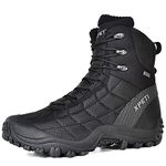 XPETI Mens Hiking Boots Waterproof Walking Boots Men Winter Snow Trekking Shoes Black Size 12