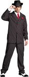 Dreamgirl Men's Gangsta Costume, Black/White, Xx-Large