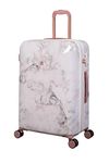 it luggage | Sheen-Marmo Rose |Marble Effect| Polycarbonate |Hardsided Suitcase | Medium Travel Bag | 8 Wheel Trolley -71cm