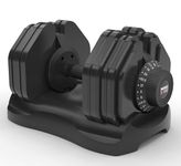 MuscleSquad 40kg Adjustable Dumbbell - 15 in 1 Dumbbell - 5kg to 40kg (Single Dumbbell)