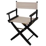 American Trails Extra-Wide Premium 18" Director's Chair Black Frame with Natural Canvas