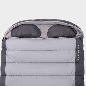 Berghaus Double Sleeping Bag – Waterproof, Built-in Pillow, 2-3 Season, Grey
