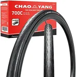 Chao YANG Road Bike Tire Set, Foldable Bicycle Tire Set, Featured with Double Tread Puncture Protection, 700x25C, for On-Road Use & Racing, 2-Pack