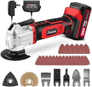 AVID POWER Cordless Oscillating Tool 20V Battery Powered Oscillating Multitool with 2.8° Oscillation Angle, Variable Speed Oscillating Saw w/ 31Pcs Accessories for Scraping/Cutting & Sanding - Red