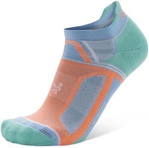 Balega Hidden Contour REC No Show Running Socks, Aqua/Peach