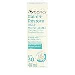 Aveeno® Calm + Restore Daily Moisturizer, SPF 30, 100% Mineral Actives, Broad Spectrum, Non-comedogenic Sensitive Skin, Oat, Hypoallergenic, Fragrance Free, 48-mL