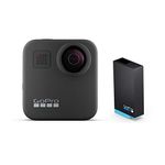 GoPro MAX 360° Action Camera with Free Rechargeable Battery, 1x Optical Zoom, Black