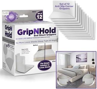 GripNHold Bed Sheet Holders, Discrete, Heavy Duty, 360 Degree Holders for Corners, Non Slip Corner Grippers, Keep Sheets Firm & Tight, 3 Pack