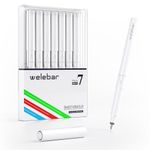 Welebar White Gel Pens for Cricut Maker3/Maker/Explore 3/Air 2/Air, 7 Pack Medium Point Pens for Drawing, Lettering, Adding Highlights