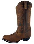 Smoky Mountain Boots,Lariat Series,Women’s Western Boot,10-Inch Height,Square Toe,Durable Leather,Composition Sole & Western Heel,Man-Made Lining & Leather Upper, Brown Oil Distress, 5.5 UK