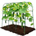 Cucumber Trellis,48''X48''Metel Garden Arch Trellis for Climbing Plants, U-Frame Plant Support Outdoor Garden with Netting for Raised Bed Backyard Cucumbers, Peas, Tomatoes, Vine Climbing Plant