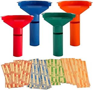 Nadex Easy Wrap Coin Tube Set with 40 Wrappers Included - Funnel Shaped Coin Counting Tubes for Pennies, Nickles, Dimes, and Quarters - Four Color-Coded Tubes