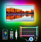 MATICOD TV LED Lights for TV, 5M Led TV Backlights TV Lights That Sync with TV, USB Led Light Strip for 55-70in TV, Bluetooth APP Control Music Sync RGB Led Strip Lights for Christmas Decorations