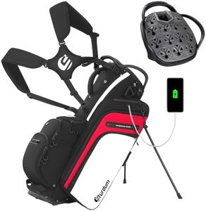 Sturdum 14 Way Golf Stand Bag with Rubber T-Lock and Phone Charger Pocket