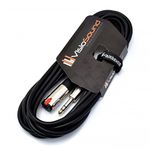 VisioSound 6.35mm 1/4" Male to Female Stereo TRS Jack Lead/Gold Headphone Extension Cable 5m Black