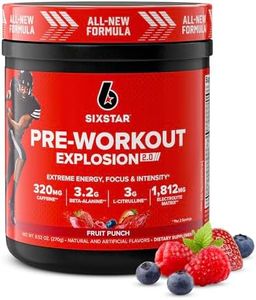 Six Star Pre-Workout Powder for Men & Women, Fruit Punch (30 Servings) - Preworkout Explosion 2.0 Energy Powder Drink Mix with Beta-Alanine & Caffeine - Sports Nutrition Supplement Products