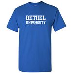 NCAA Basic Block, Team Color T Shirt, College, University - Blue - Medium