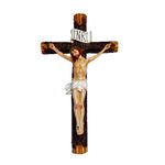 Newven 16 Inch Holy Cross Showpiece Idol Catholic Wall Decorative Christian Statues Figurine For Home Decor Craft Gifts For House Warming For Living Room