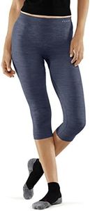 FALKE Women's Wool Tech. Light 3/4 Base Layer Bottom, Blue (Capitain 6751), L