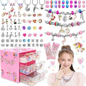 Toys for Girls,Bracelet Making Kit Art Supplies Beads for Bracelets,Girls Toys Age 6-8,Years Old Friendship Bracelet Kit with Charms Rings,Kids Toys for 6 7 8 9 Year Old Girls Christmas Birthday Gifts