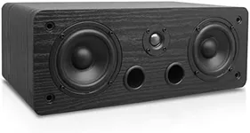 Pyle Center Channel Speaker Wooden Center Channel Speaker with Dual 4-Inch Woofer and Silk Dome Tweeter, Includes (2) 4'' High-Power Woofers, 1'' High-Temperature Voice Coil - PCS2X4