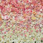 SJOLOON 10x10ft Flower Backdrop Spring Floral Backdrop Wedding Backdrop Pink Red Rose Flower Photography Background Valentines Day Photography backdrops Photo Booth Props 10938