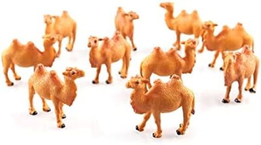 10 Pcs Camel Figurines Hand Painted Camel Figurine Miniature Animal Statue Wildlife Bactrian camel Camel Animal Model Table Desktop Animal Figurine Cake Toppers Statue Collection Home Decor